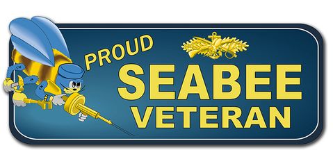 Proud Seabee Veteran Officer Bumper Sticker