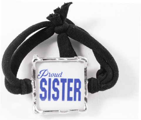 Proud Sister Blue Star Elastic Wristband