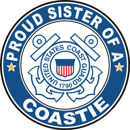 Proud Sister of a Coastie U.S. Coast Guard Round Decal