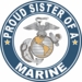 Proud Sister of a Marine U.S. Marine Corps Round Decal