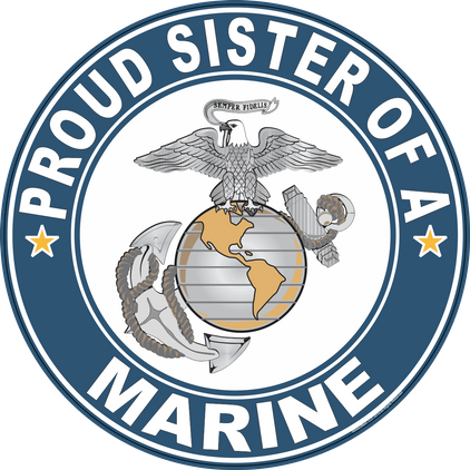 Proud Sister of a Marine U.S. Marine Corps Round Decal