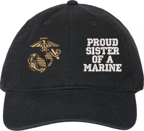 Proud Sister of a Marine U.S. Marine Corps Unstructured Dad Cap