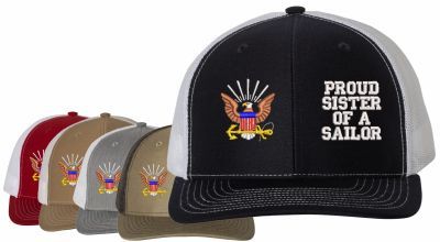 Proud Sister of a Sailor U.S. Navy Mesh Back Cap