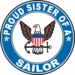 Proud Sister of a Sailor U.S. Navy Round Decal