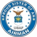 Proud Sister of an Airman U.S. Air Force Round Decal