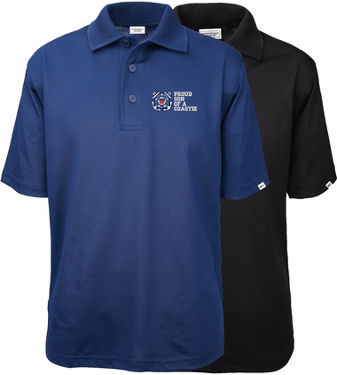 Proud Son of a Coastie Men's Moisture Wicking Polo