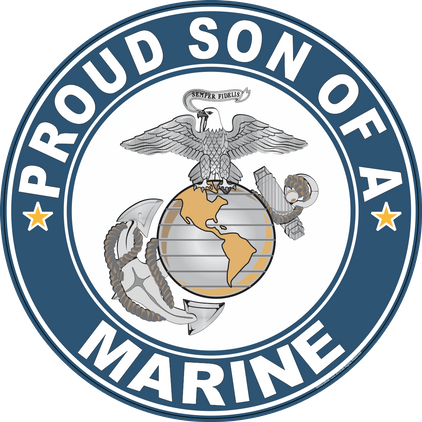 Proud Son of a Marine U.S. Marine Corps Round Decal