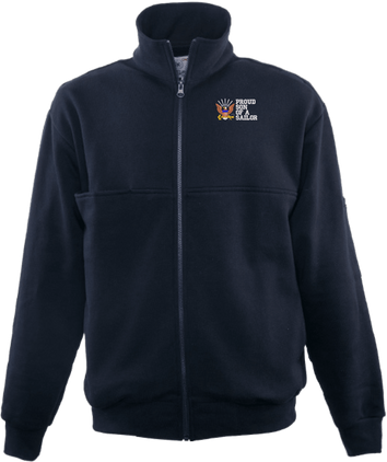 Proud Son of a Sailor U.S. Navy Game Sportswear Firefighters Full Zip Turtleneck