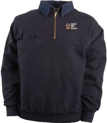 Proud Son of a Sailor U.S. Navy Game Sportswear Firefighters Quarter-Zip Work Shirt