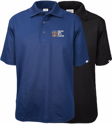 Proud Son of a Sailor U.S. Navy Men's Moisture Wicking Polo