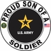 Proud Son of a Soldier U.S. Army Round Decal