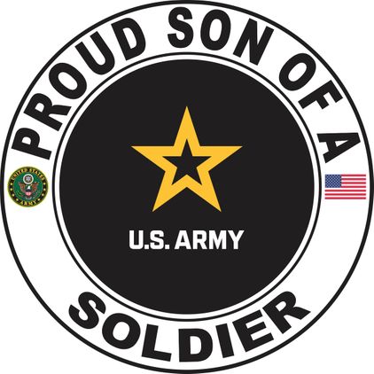 Proud Son of a Soldier U.S. Army Round Decal
