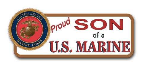 Proud Son of a U.S. Marine Bumper Sticker