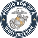 Proud Son of a U.S. Marine Corps World War II Veteran Decal