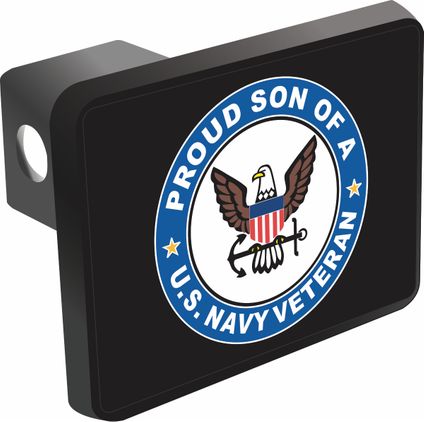 Proud Son of a U.S. Navy Veteran Trailer Hitch Cover