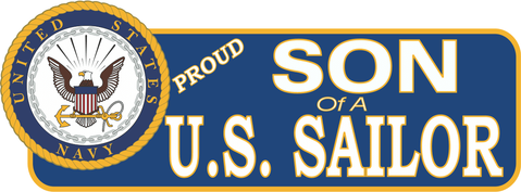 Proud Son Of A U.S. Sailor Vinyl Transfer Bumper Sticker
