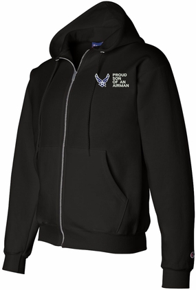 Proud Son of an Airman U.S. Air Force Full Zip Hoodie