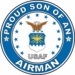 Proud Son of an Airman U.S. Air Force Round Decal