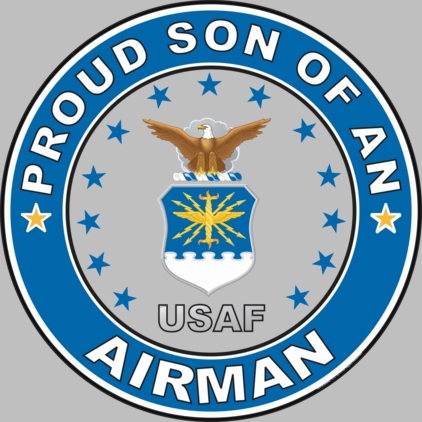 Proud Son of an Airman U.S. Air Force Round Decal