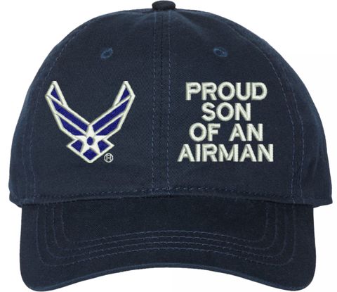 Proud Son of an Airman U.S. Air Force Unstructured Dad Cap