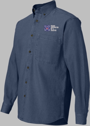 Proud Supporter of a Coastie U.S. Coast Guard Denim Shirt