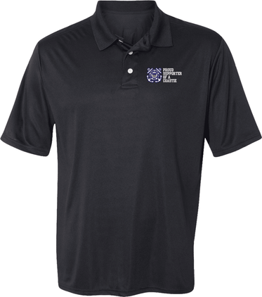Proud Supporter of a Coastie U.S. Coast Guard Moisture Wicking Polo