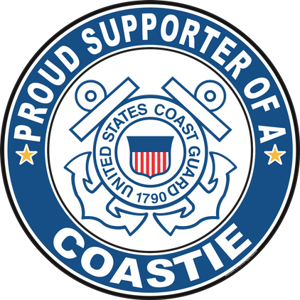 Proud Supporter of a Coastie U.S. Coast Guard Round Decal