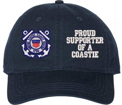 Proud Supporter of a Coastie U.S. Coast Guard Unstructured Dad Cap