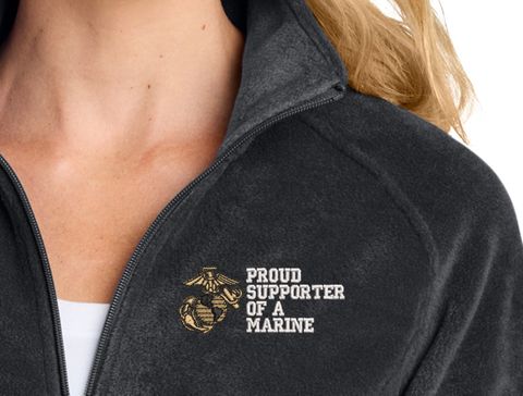 Proud Supporter of a Marine U.S. Marine Corps Women's Fleece Jacket
