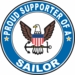 Proud Supporter of a Sailor U.S. Navy Round Decal