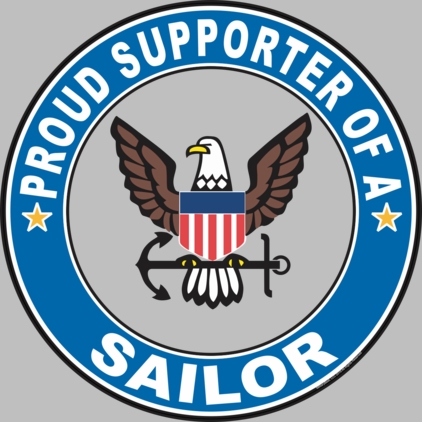 Proud Supporter of a Sailor U.S. Navy Round Decal