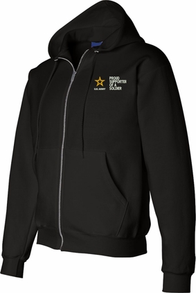 Proud Supporter of a Soldier U.S. Army Full Zip Hoodie