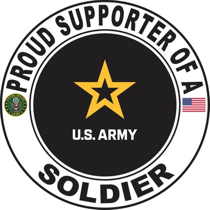 Proud Supporter of a Soldier U.S. Army Round Decal