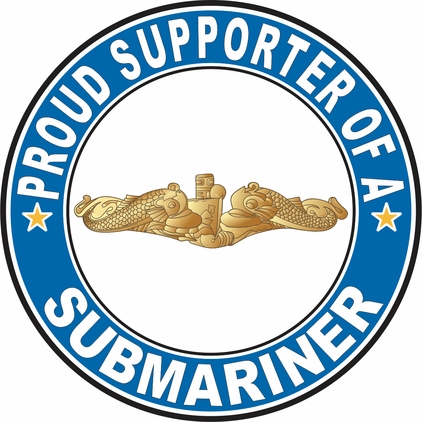 Proud Supporter of a Submariner Gold Dolphins Round Decal