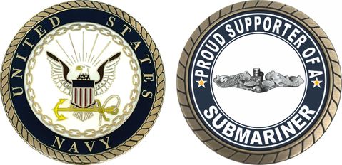 Proud Supporter of a Submariner Silver Dolphins Challenge Coin