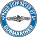 Proud Supporter of a Submariner Silver Dolphins Round Decal