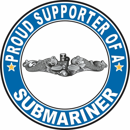 Proud Supporter of a Submariner Silver Dolphins Round Decal
