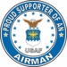 Proud Supporter of an Airman U.S. Air Force Round Decal