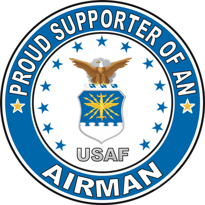 Proud Supporter of an Airman U.S. Air Force Round Decal