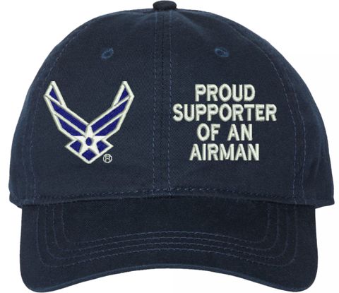 Proud Supporter of an Airman U.S. Air Force Unstructured Dad Cap