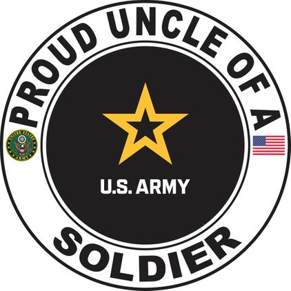 Proud Uncle of a Soldier U.S. Army Round Decal