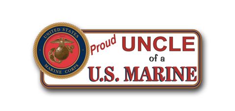 Proud Uncle Of A U.S. Marine Vinyl Transfer Bumper Sticker
