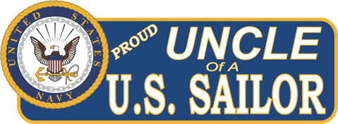 Proud Uncle Of A U.S. Sailor Vinyl Transfer Bumper Sticker