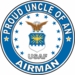Proud Uncle of an Airman U.S. Air Force Round Decal