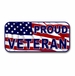 Proud Veteran with American Flag Bumper Sticker