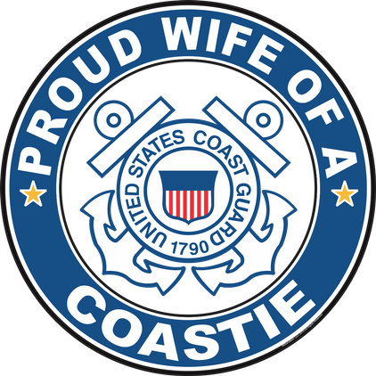 Proud Wife of a Coastie U.S. Coast Guard Round Decal