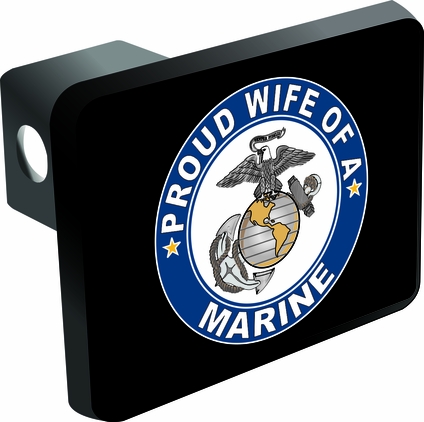 Proud Wife of a Marine Trailer Hitch Cover