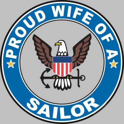 Proud Wife of a Sailor U.S. Navy Round Decal