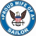 Proud Wife of a Sailor U.S. Navy Round Decal