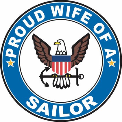 Proud Wife of a Sailor U.S. Navy Round Decal